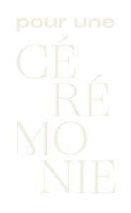 logo pour une cérémonie vertical crème