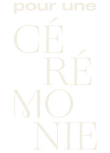 logo pour une cérémonie vertical crème